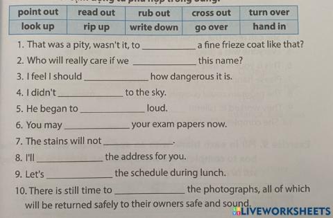 B1 destination - unit 6.  ex 6