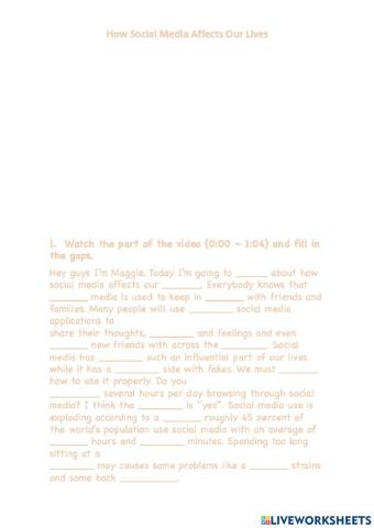 How social media affects our lives