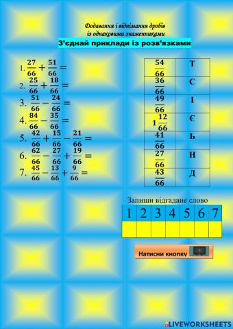 Додавання дробів