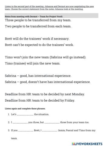 Negotiating solutions