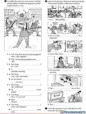 NEF Present perfect continuous