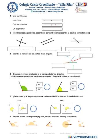 Rectas y ángulos