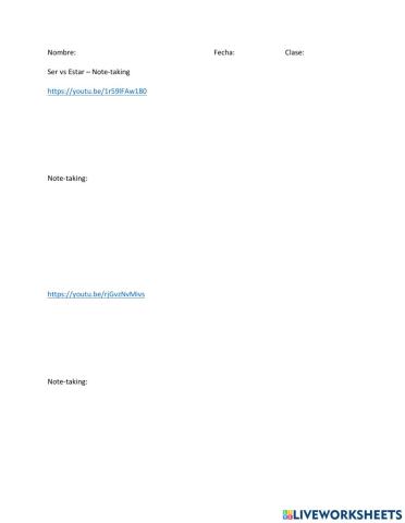 Ser vs Estar Video Lesson