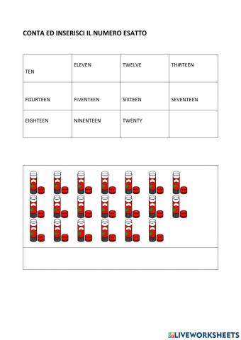 Conta e segna il numero corretto