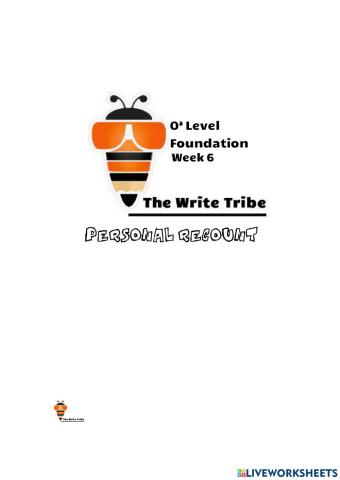 2023 Week 5 Upper Sec Essay Writing - Personal Recount