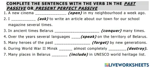 Past Simple - Present Perfect Passive