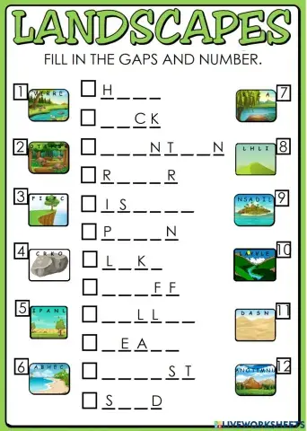 Elements of alandscape