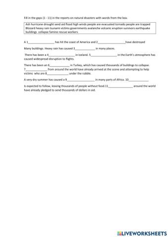 Nature and disasters