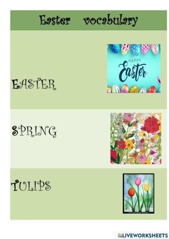 Easter vocabulary