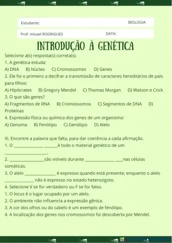 Introdução á Genética