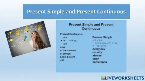 Spotlight 4 Module 4 Present Simple and Present Continuous