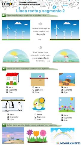 Línea recta y Segmento 2