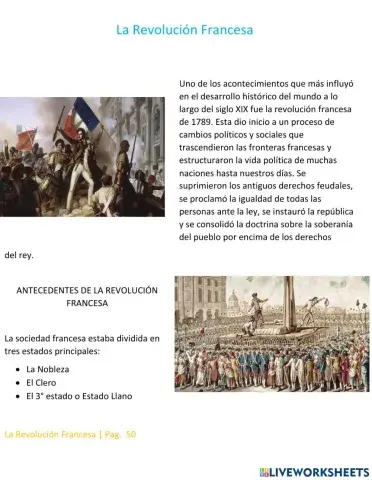 Revolución francesa lectura