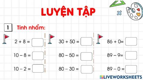 Số bị trừ - số trừ -Hiệu