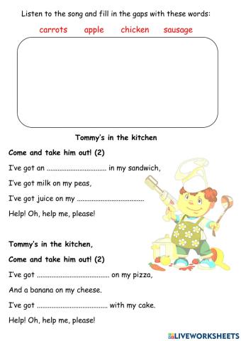 Song tommy's in the kitchen