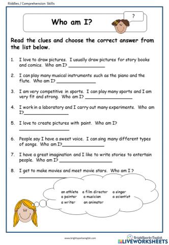 Who am I? Professions.