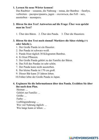 Hörverstehen -Panda-