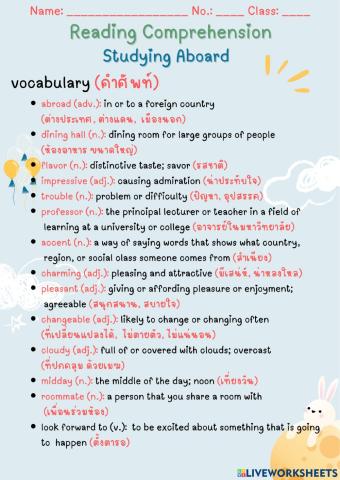 M.3-Reading-Studying Aboard