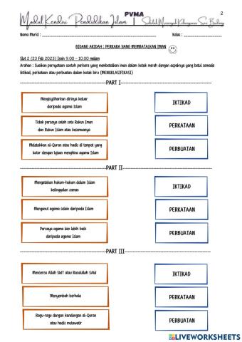 Mpak-perkara yang membatalkan iman