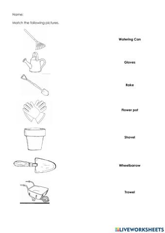 Gardening Tools Match