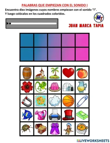 Palabras que empiezan con el sonido I