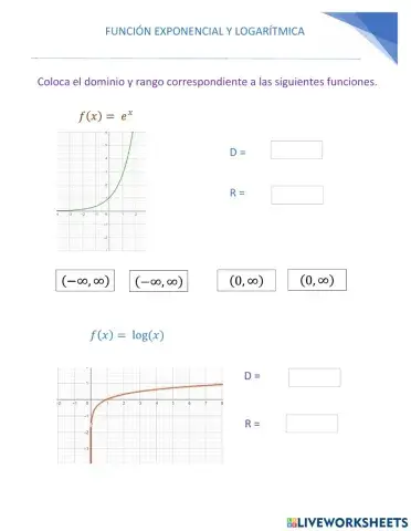 Función exponencial y logarítmica