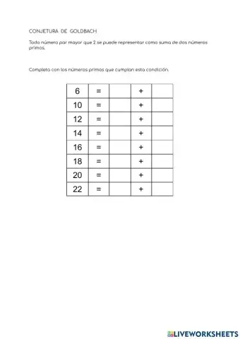 Conjetura de Goldbach