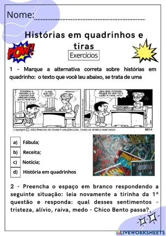 Histórias em quadrinhos e tiras