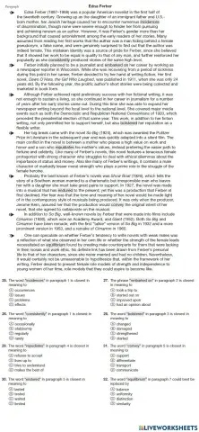TPC1 reading skills vocabulary questions passage 4