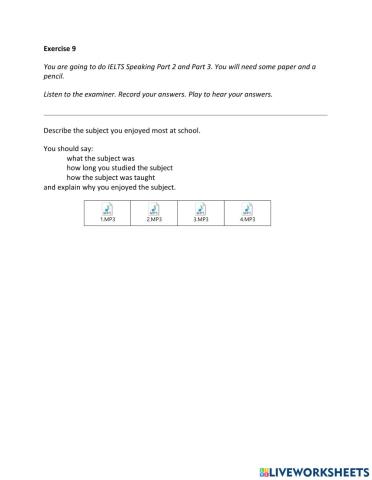 IE2, Unit 7, Speaking, Exercise 9
