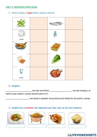 DELICIOUS FOOD nutrientes