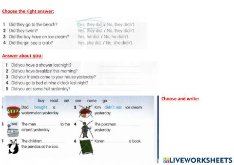 Past Simple interrogative