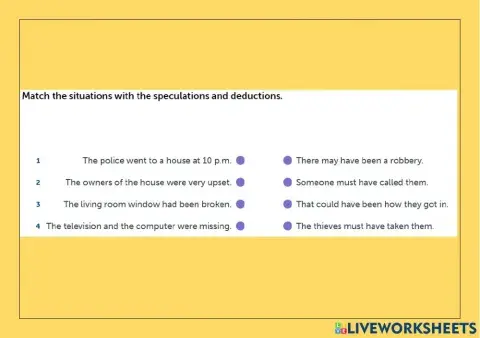 Speculation and Deductions