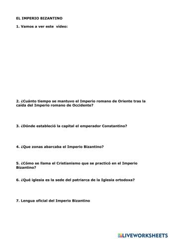 El imperio bizantino