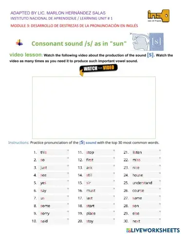 Consonants S and Z