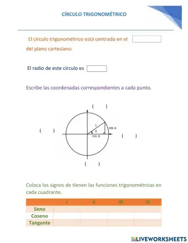 Círculo trigonométrico