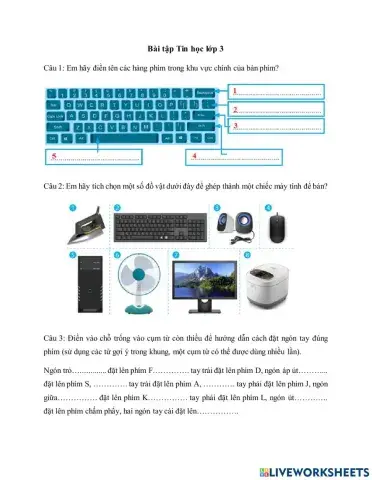 Bài tập ôn tập Tin học 3