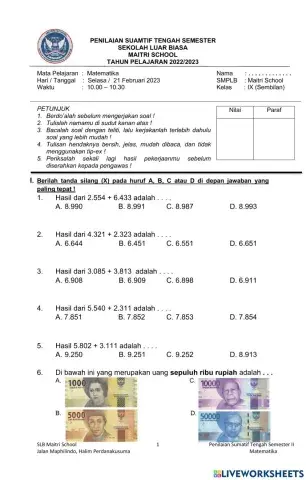 Penilaian Sumatif Tengah Semester II
