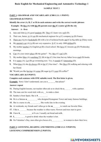 Sample Test 2 TACKOT1