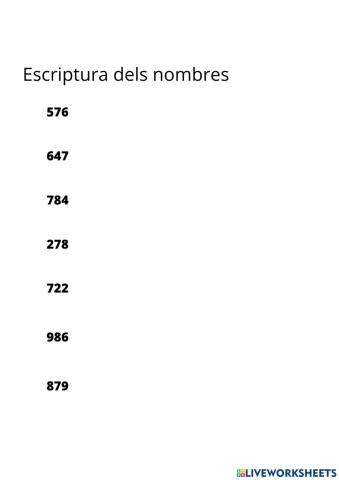 Escriptura nombres
