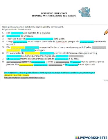 La rutina de la maestra