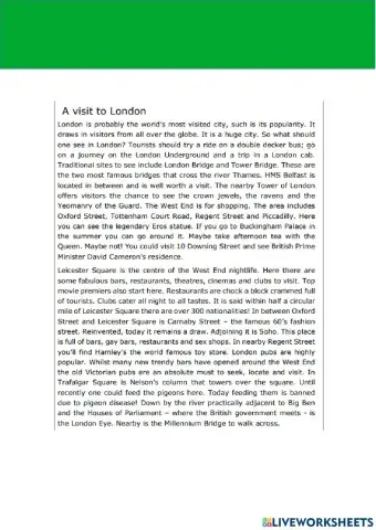 A visit to London - old article