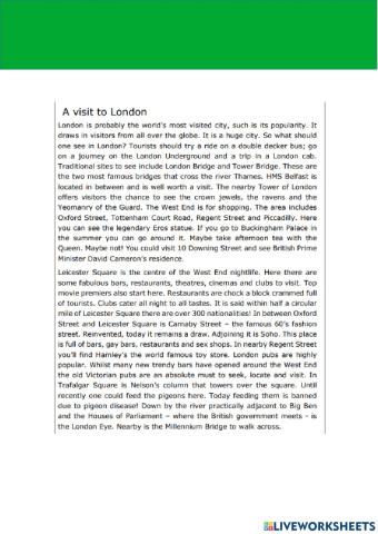 A visit to London - old article