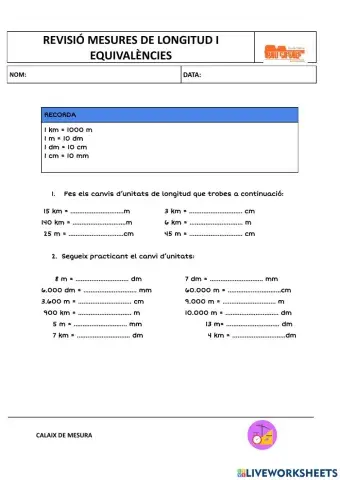 Canvi de mesures de longitud