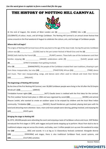 The history of Notting Hill Carnival