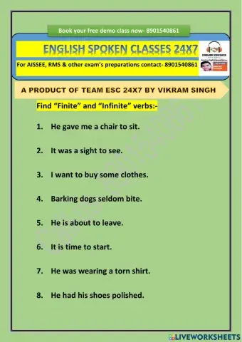 Finite and Non- Finite verb