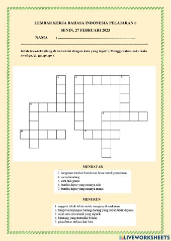 Lembar kerja bhs. indonesia