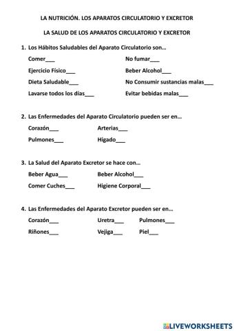 La salud de los aparatos circulatorio y excretor