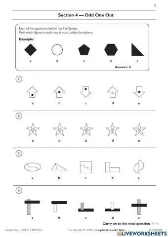 Non verbal reasoning