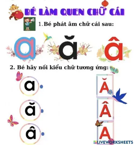 Bé hãy phát âm đúng chữ cái?